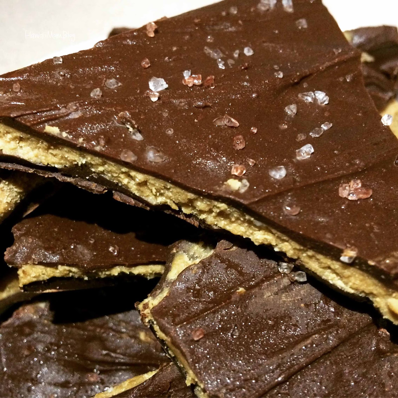 Hawaii Mom Blog Salted Chocolate Cookie Butter Bark