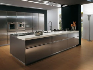 Contemporary Stainless Steel Kitchen Cabinets pictures