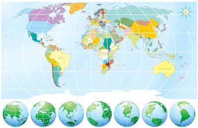 Mapa del mundo para maestros y estudiantes - Mapamundi - Planisferio
