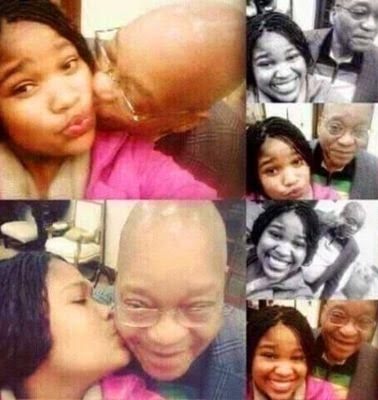Photos show a girl kissing a man who looks like President Zuma, claims he is her 'Sugar daddy' Index
