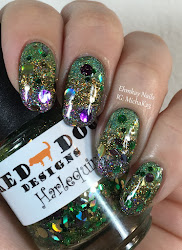 mardi gras glitter nail stripes indie polish nails