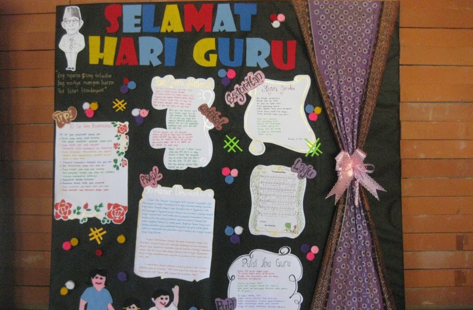 30 Ide Contoh Mading Kelas Tema Hari Guru Panda Assed
