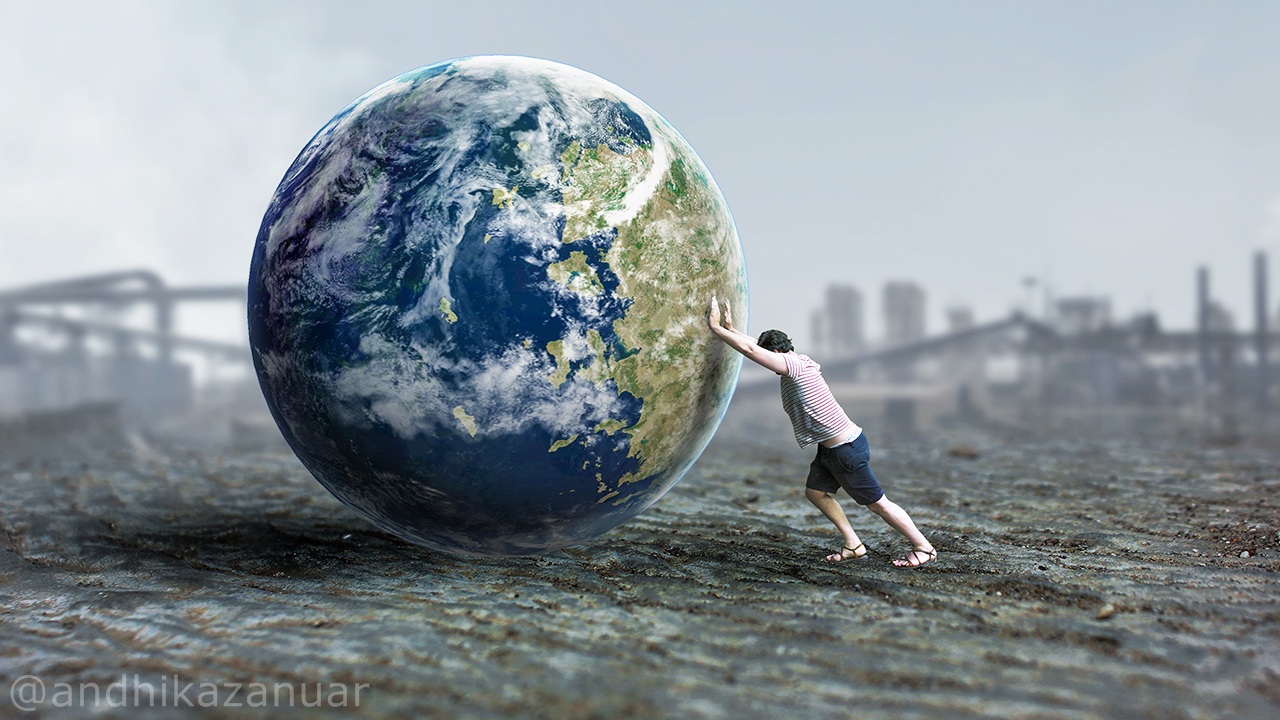 Save this world. Шедевры фотошопа. Earth Manipulation.