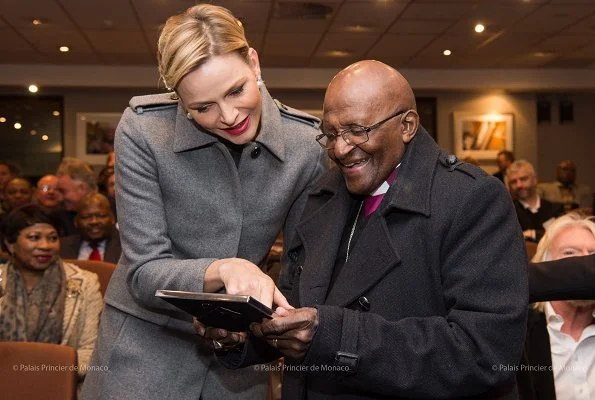 Princess Charlene of Monaco, Richard Branson and Desmond Tutu visited the Headquarters of Nelson Mandela Foundation in Johannesburg