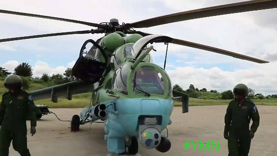 DEFENSE STUDIES: Myanmar Air Force Received the First Modernized Mi-35P Helicopter