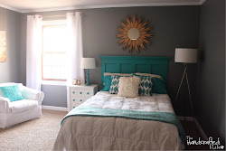 teal bedroom grey guest gray room walls bedrooms reveal decor designs wall rooms bed decorations turquoise headboard colors idea master