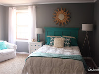 teal bedroom decor