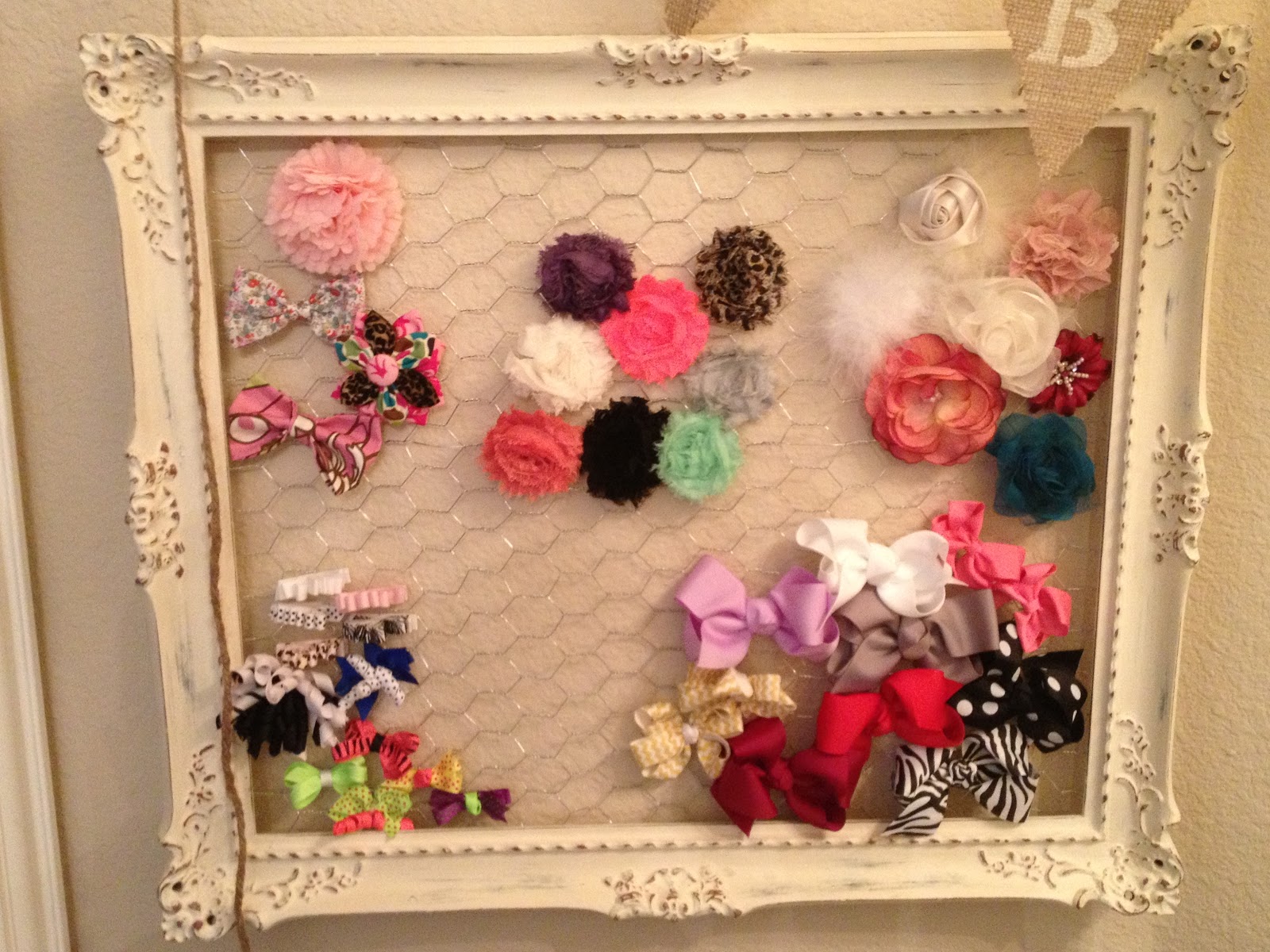 How to Make a Picture Frame Hair Bow Holder