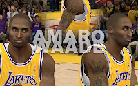NBA2K12 LA Lakers Cyberface Patches Kobe Bryant