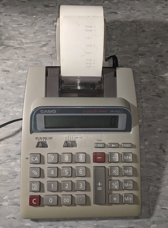 The Calculator Review Review Casio 2Color Print HR150LC