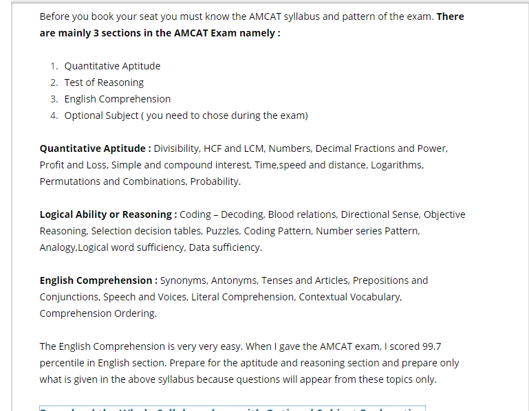 Amcat Exam Syllabus Amcat Modal Papers Amcat