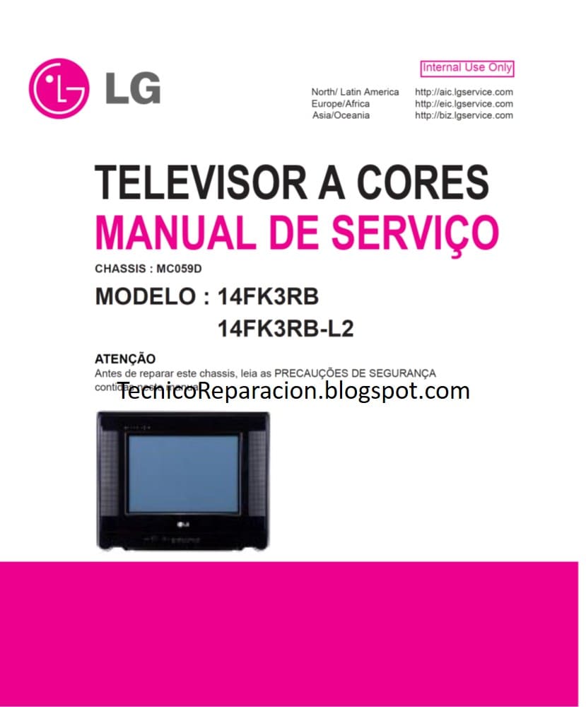 14FK3RB 14FK3RB-L2 CHASSIS MC059D DIAGRAMA LG TV | Reparación Técnica