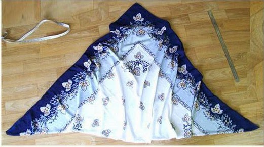 Платье из платков – простой крой и оригинальность