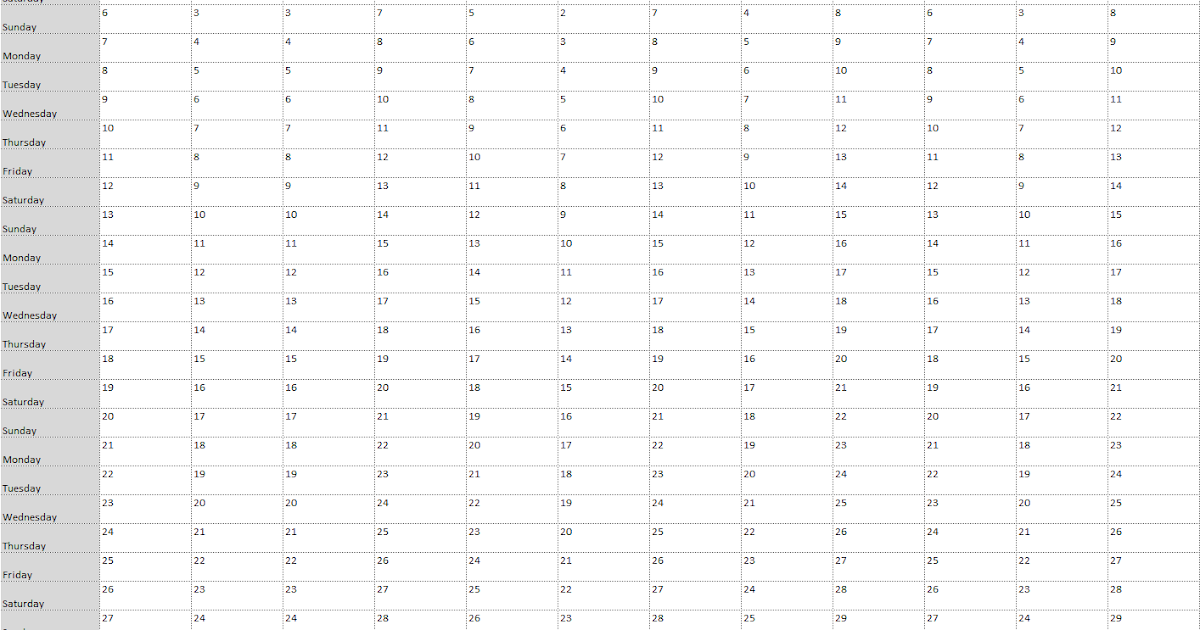 printable year planner 2018