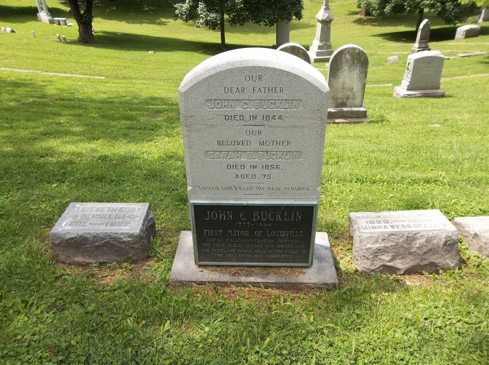 Travels of a Hobgoblin Taphophile John Bucklin (Louisville Mayor