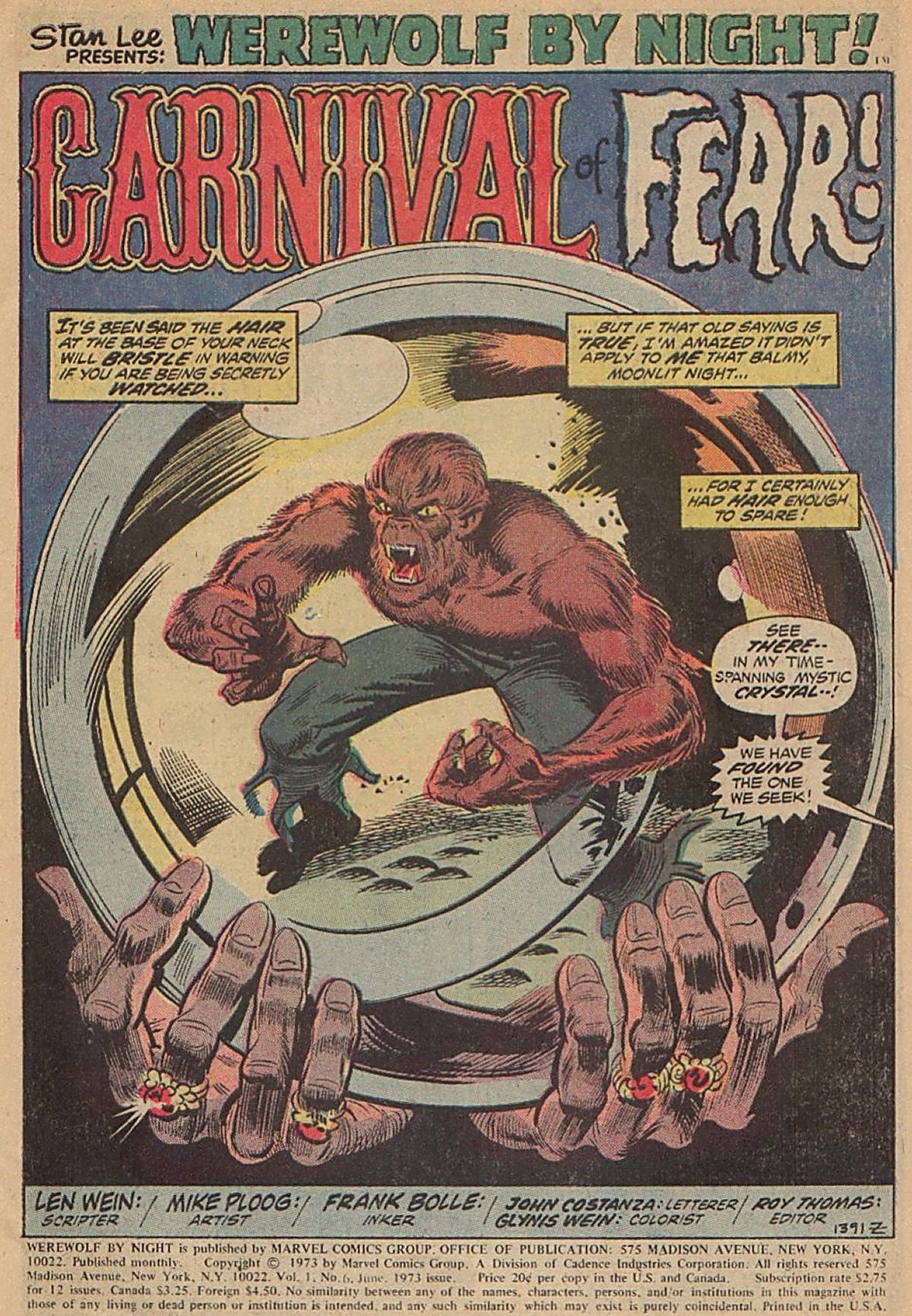 Read online Werewolf by Night (1972) comic -  Issue #6 - 2