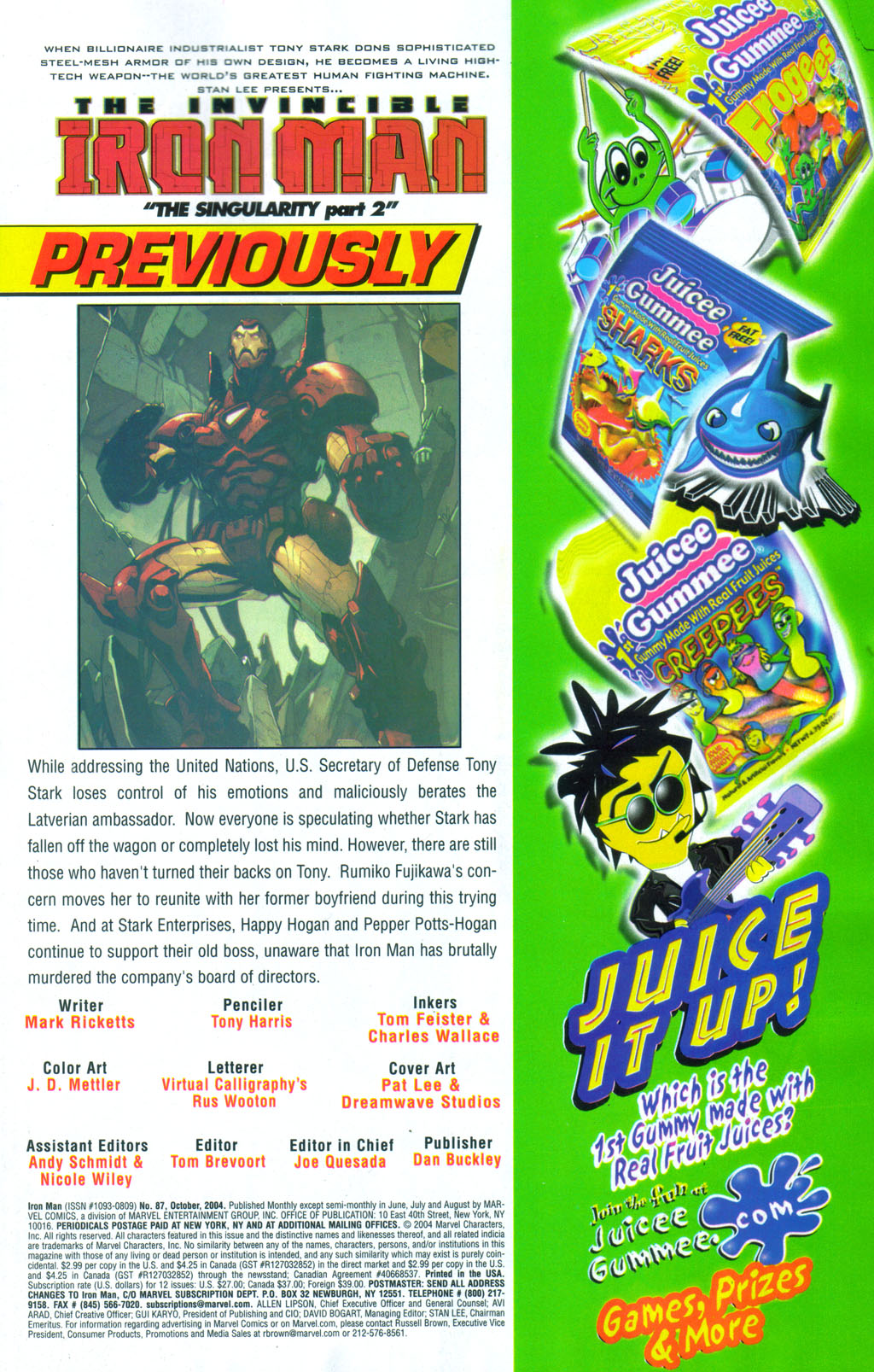 Read online Iron Man (1998) comic -  Issue #87 - 2