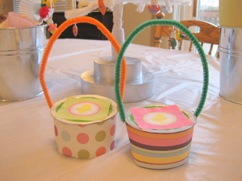 Cookie Cutter Chic Applesauce Easter "Baskets"