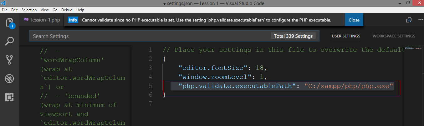Fix không chạy file .php trong Visual Studio Code (Fix Cannot validate ...