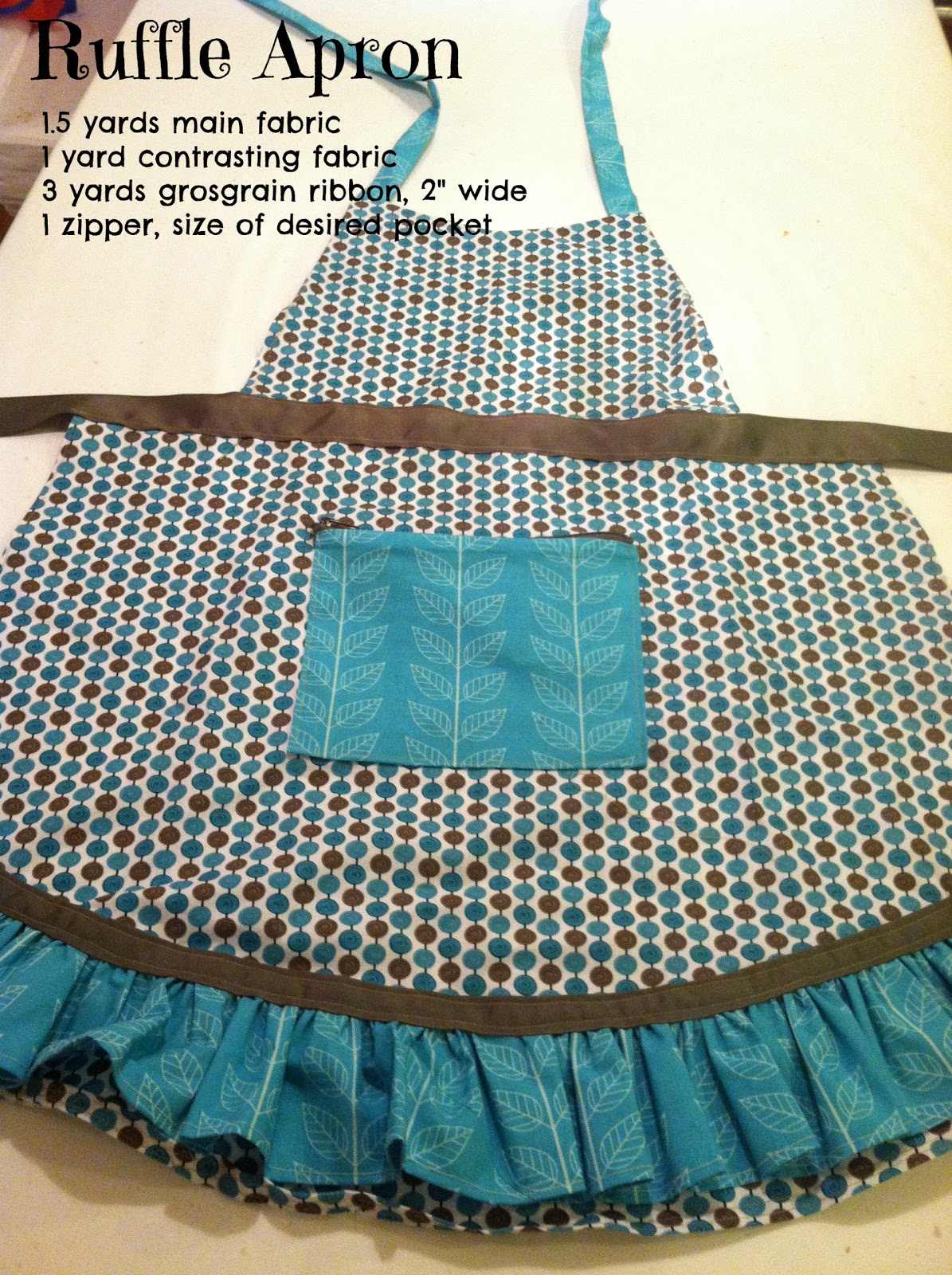 cupcakes and coffee by catherine chin schwartz: Project 13: Ruffle Apron