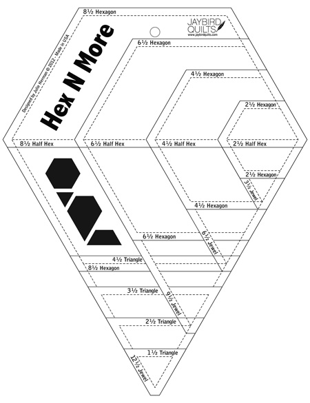 Half hex template sized.  Hexagon quilt, Hexagon quilt pattern, Quilting  templates