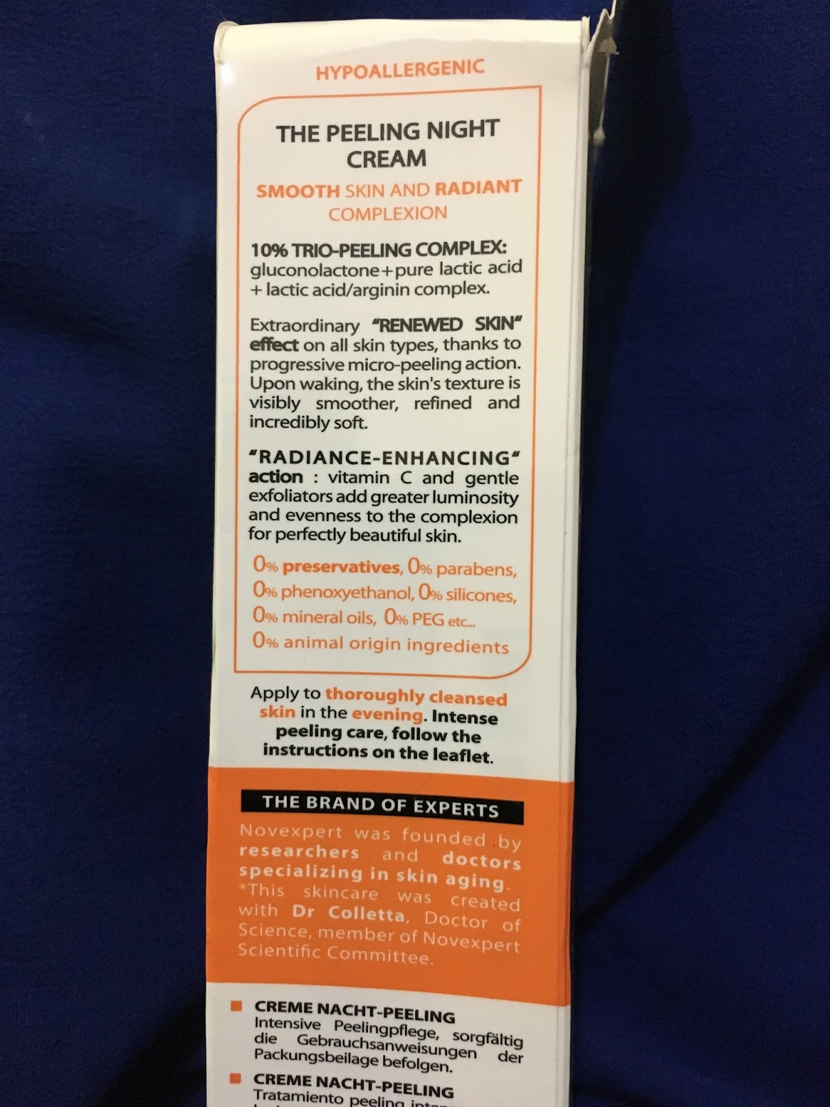 OMAROSHINT REVIEW NOVEXPERT THE PEELING NIGHT CREAM