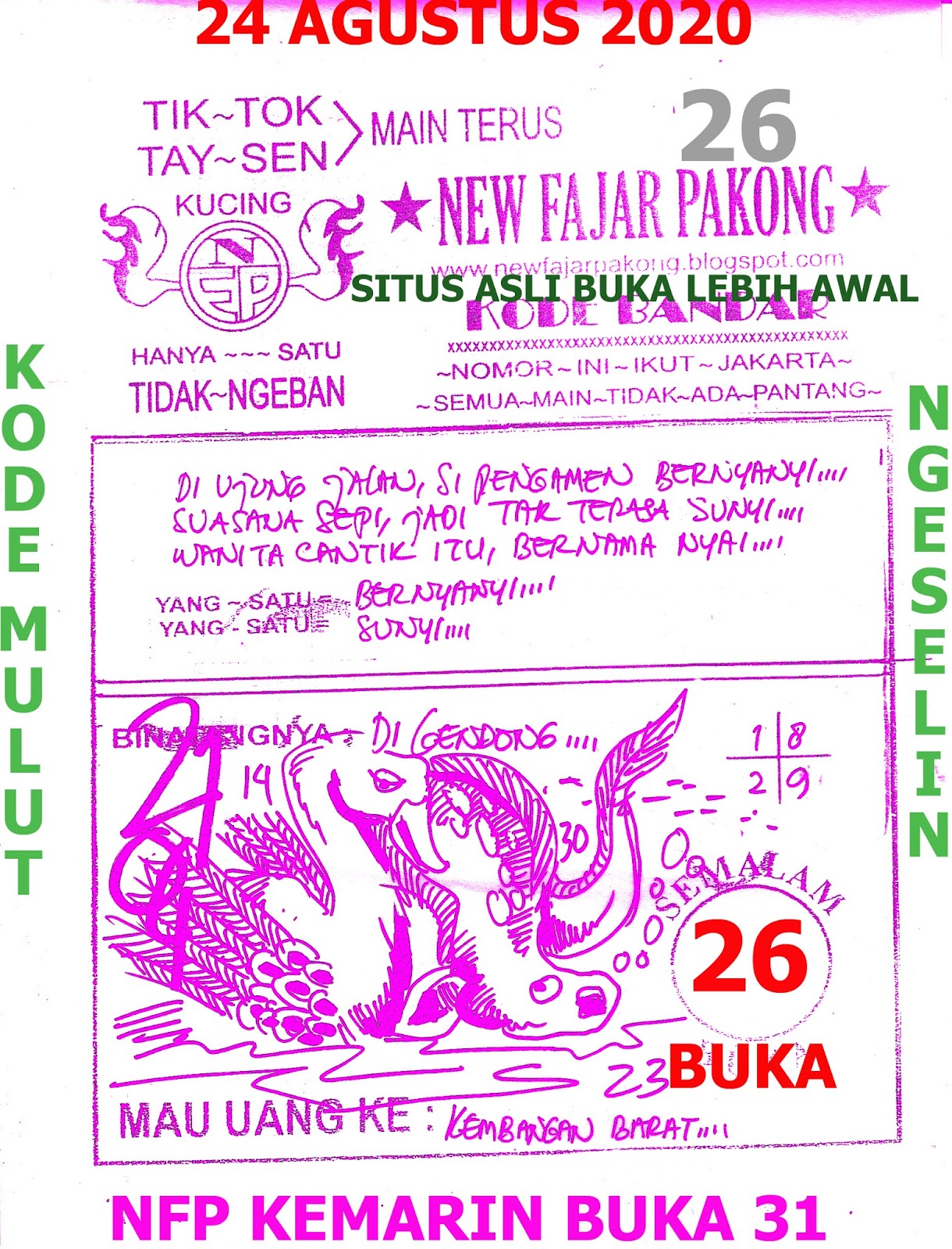 ॵ Syair batik hk 24 agustus 2020  ᙘᙘ 