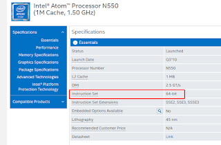 website yang menampilkan info dari prosesor intel