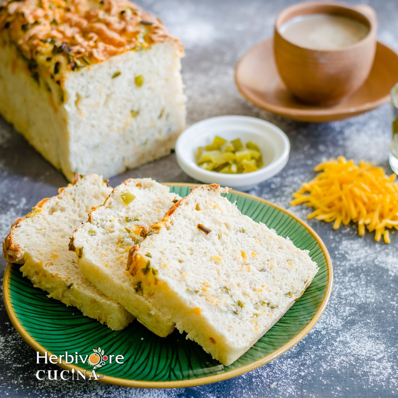 Herbivore Cucina Jalapeño and Cheddar Bread