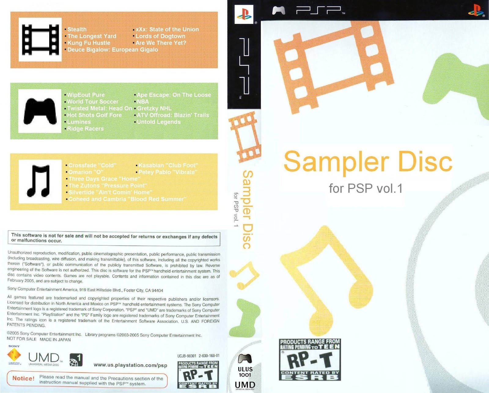 Disc vol. 01. Dts demonstration disc vol. Disc sampler,. 3.