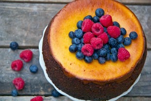 tarta de queso y frutos rojos