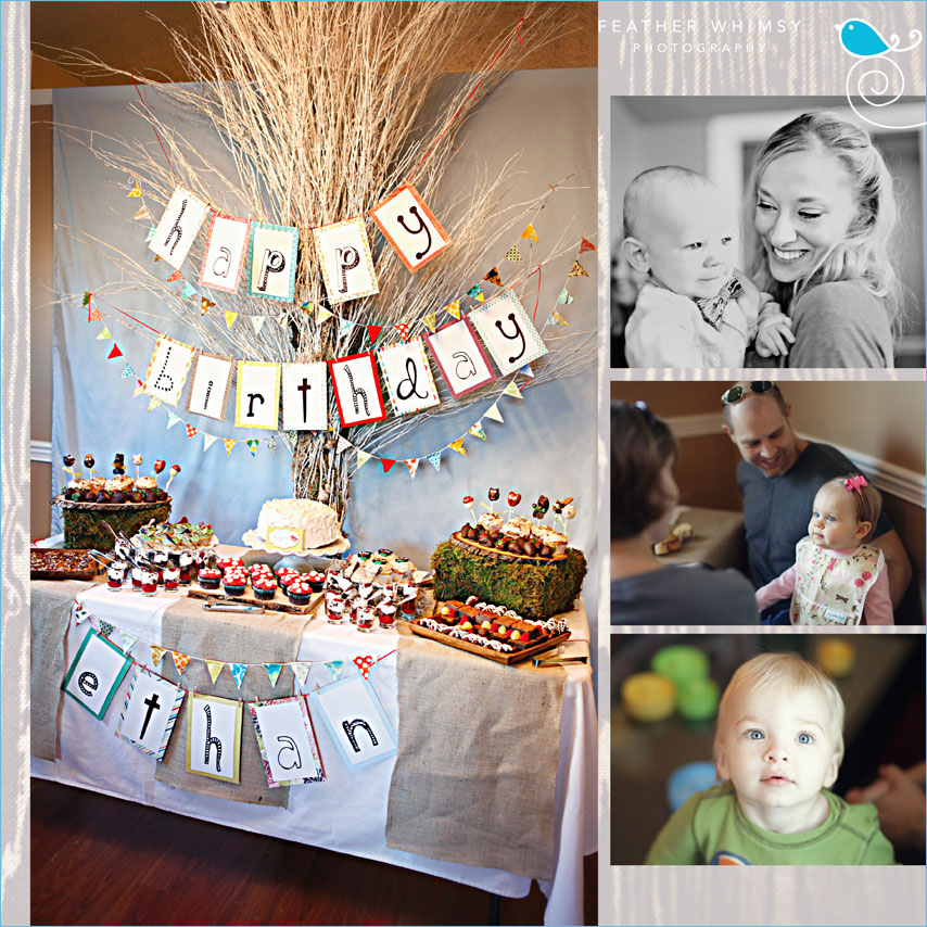 Kara's Party Ideas Retro Woodland 1st Birthday Party