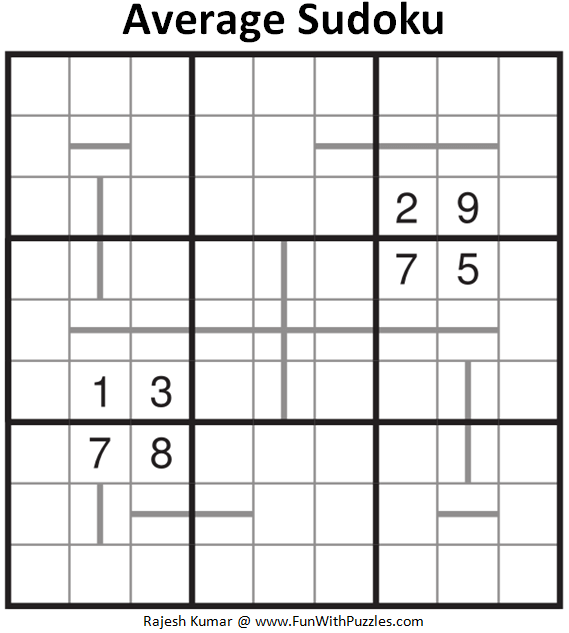 Average Sudoku Puzzle (Fun With Sudoku #332)