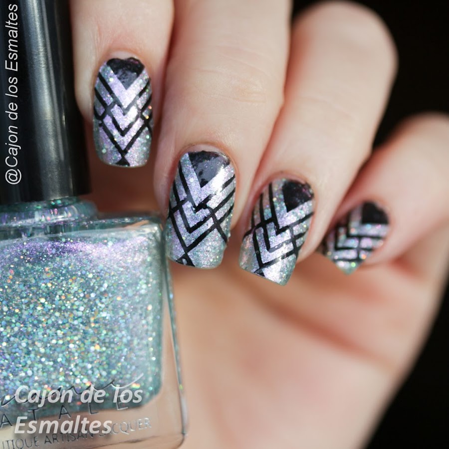 Diseños de uñas geométricos - Art Deco