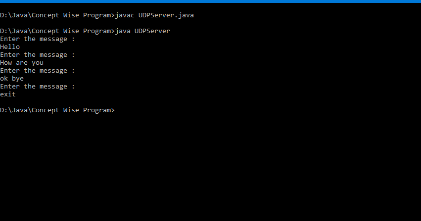 Client-Server using UDP Connection ~ CodingSter