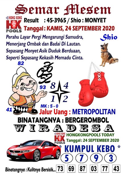 Prediksi Syair Hk 24 September 2020 Keraton4d