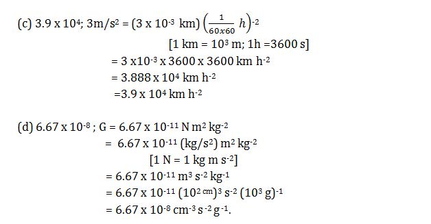 Fill In The Blanks A 1 Kg M3 G Cm2 A 2 B 1 M Ly C 3 0 M S 2 Km H 2 D G 6 67 X 10 11 N M2 Kg 2 Cm 3 S 2 G 1