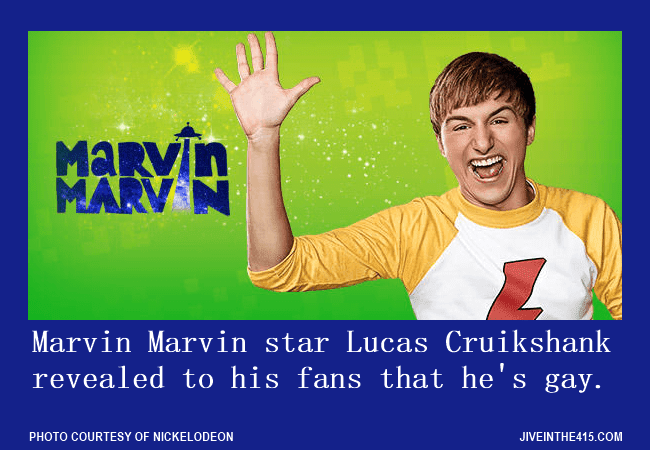 "Marvin Marvin" star Lucas Cruikshank came out, and revealed to his fans that he's gay.