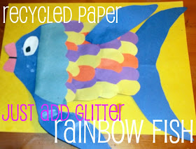 Rainbow fish theme for preschool easy paper fishing craft ideas