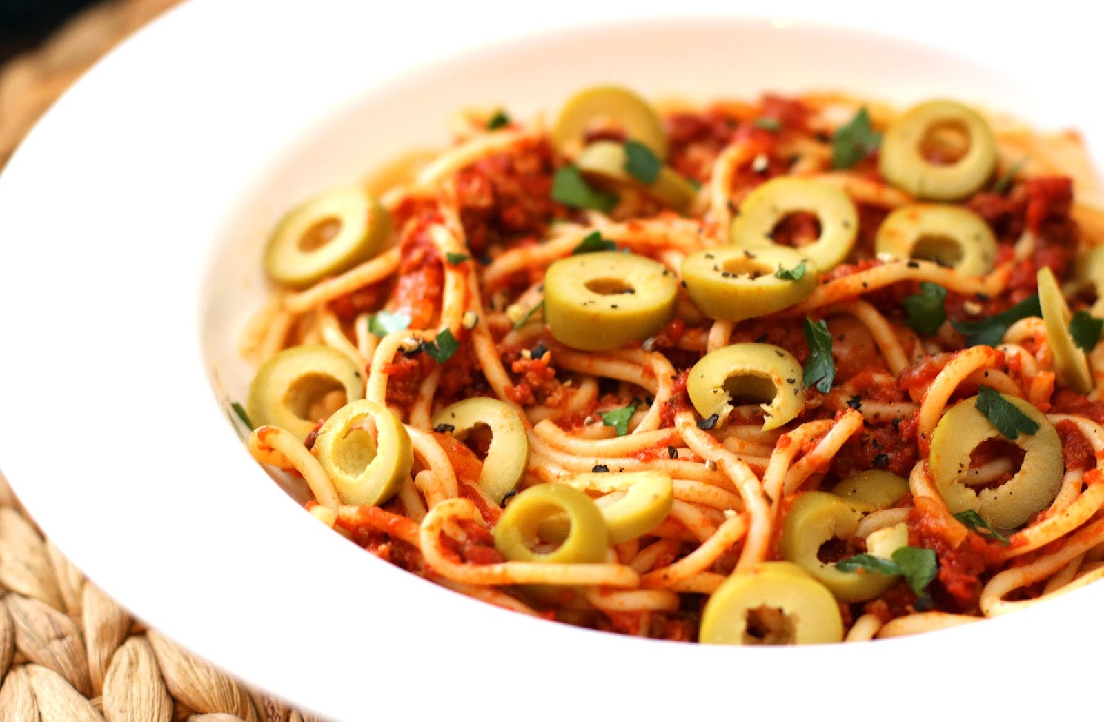 Recipe Spanish Spaghetti with Have an Olive Day chicago foodie girl