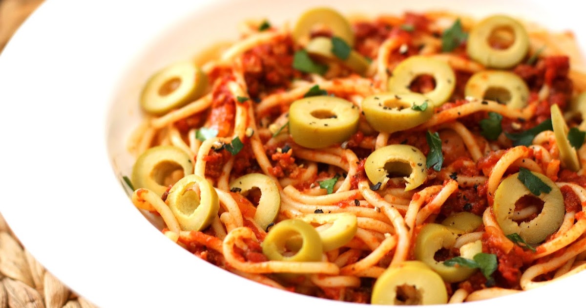 Recipe Spanish Spaghetti with Have an Olive Day chicago foodie girl