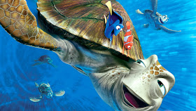 sea turtle in Finding Nemo 2003 animatedfilmreviews.filminspector.com