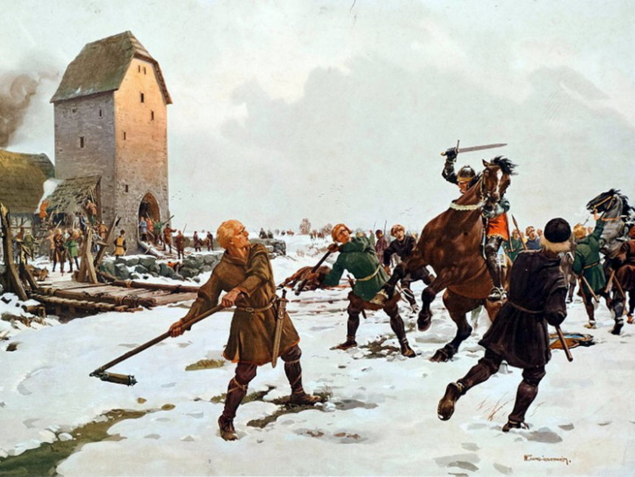 Нападение на деревню. Крестьянское восстание в Германии 1525. Крестьянской войне 1525 года Флориан Гайер. Восстание крестьян в Германии 1525.