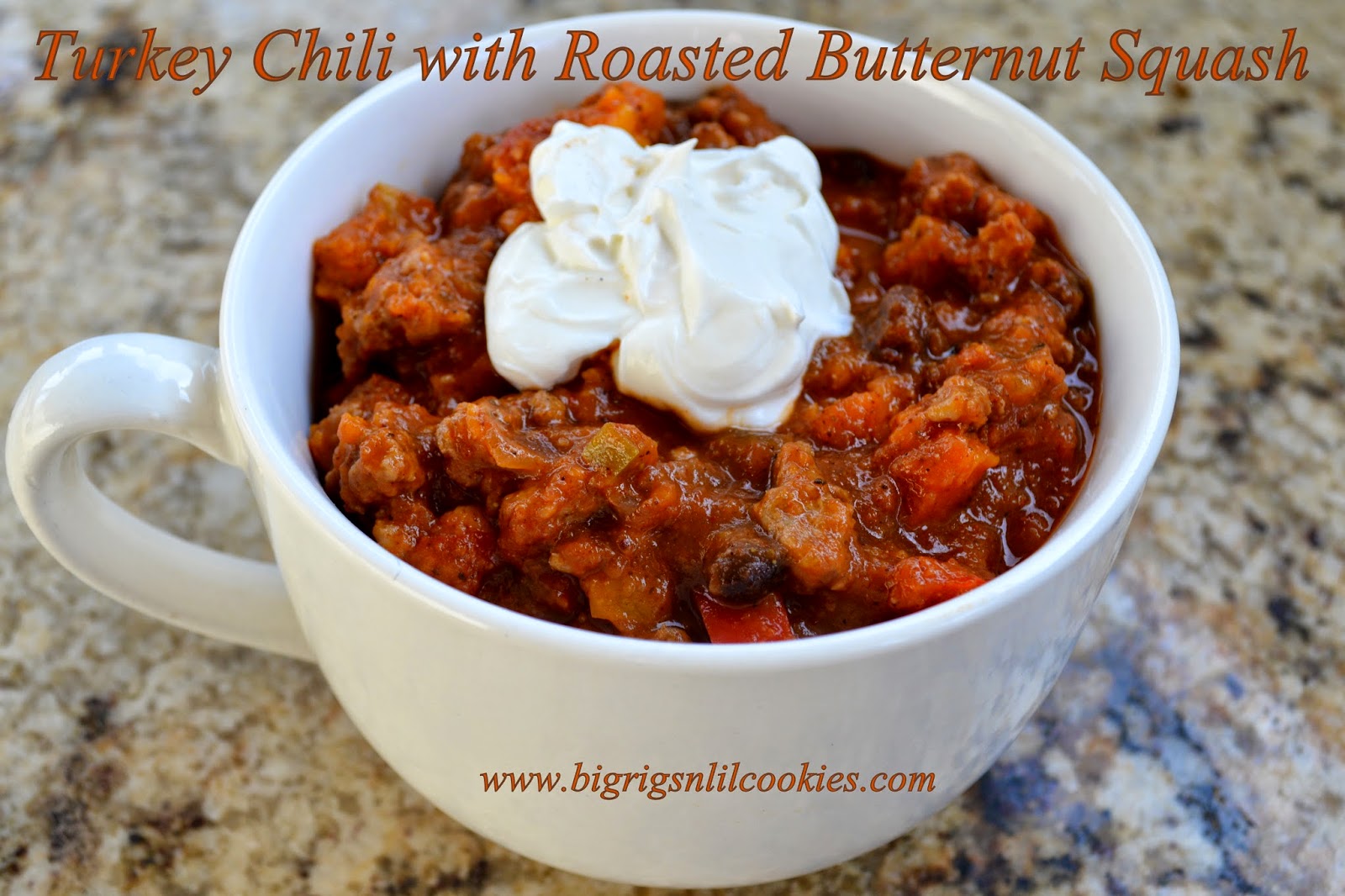 Big Rigs 'n Lil' Cookies: Turkey Chili with Roasted Butternut Squash