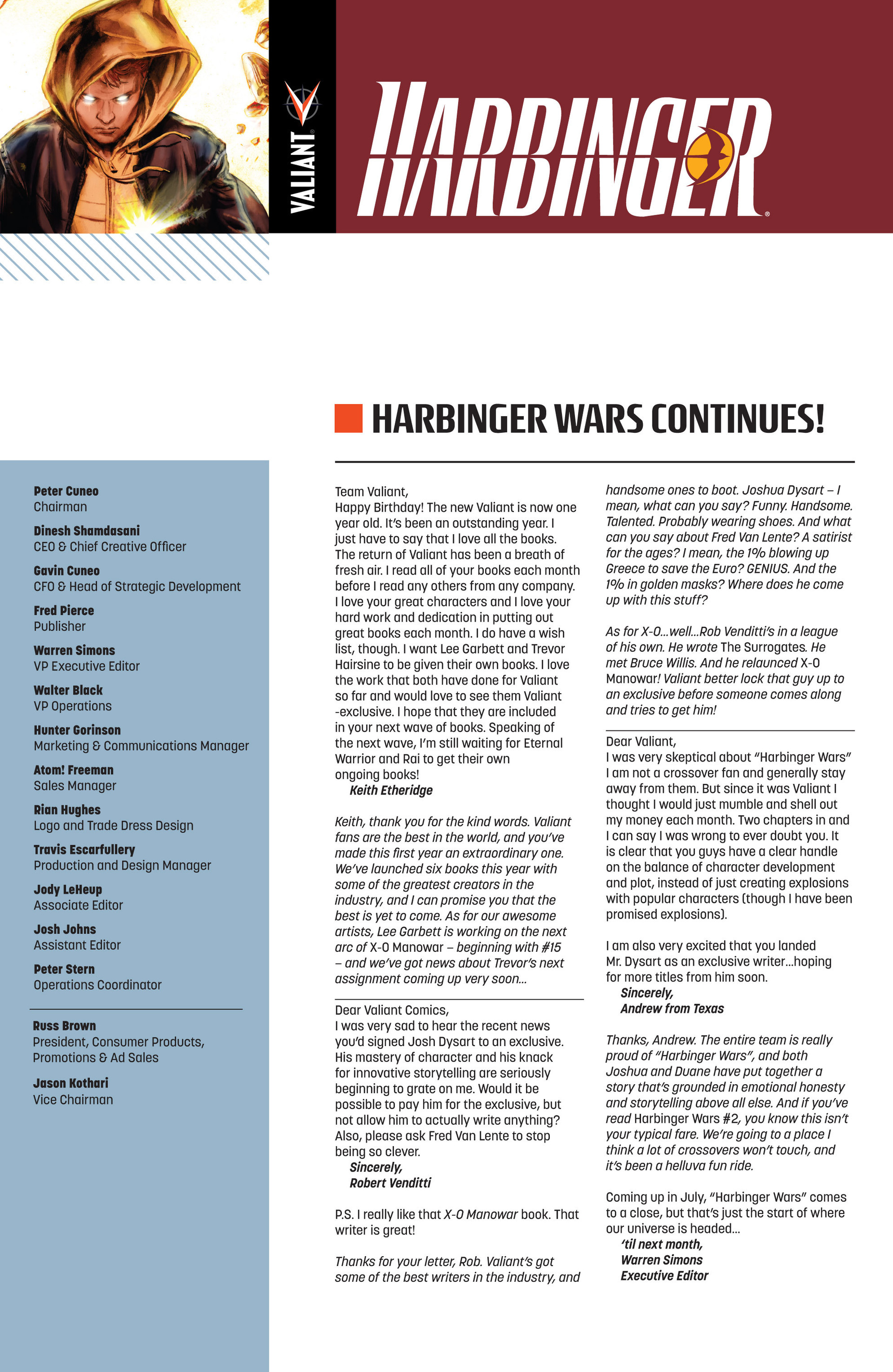 Read online Harbinger (2012) comic -  Issue #13 - 27