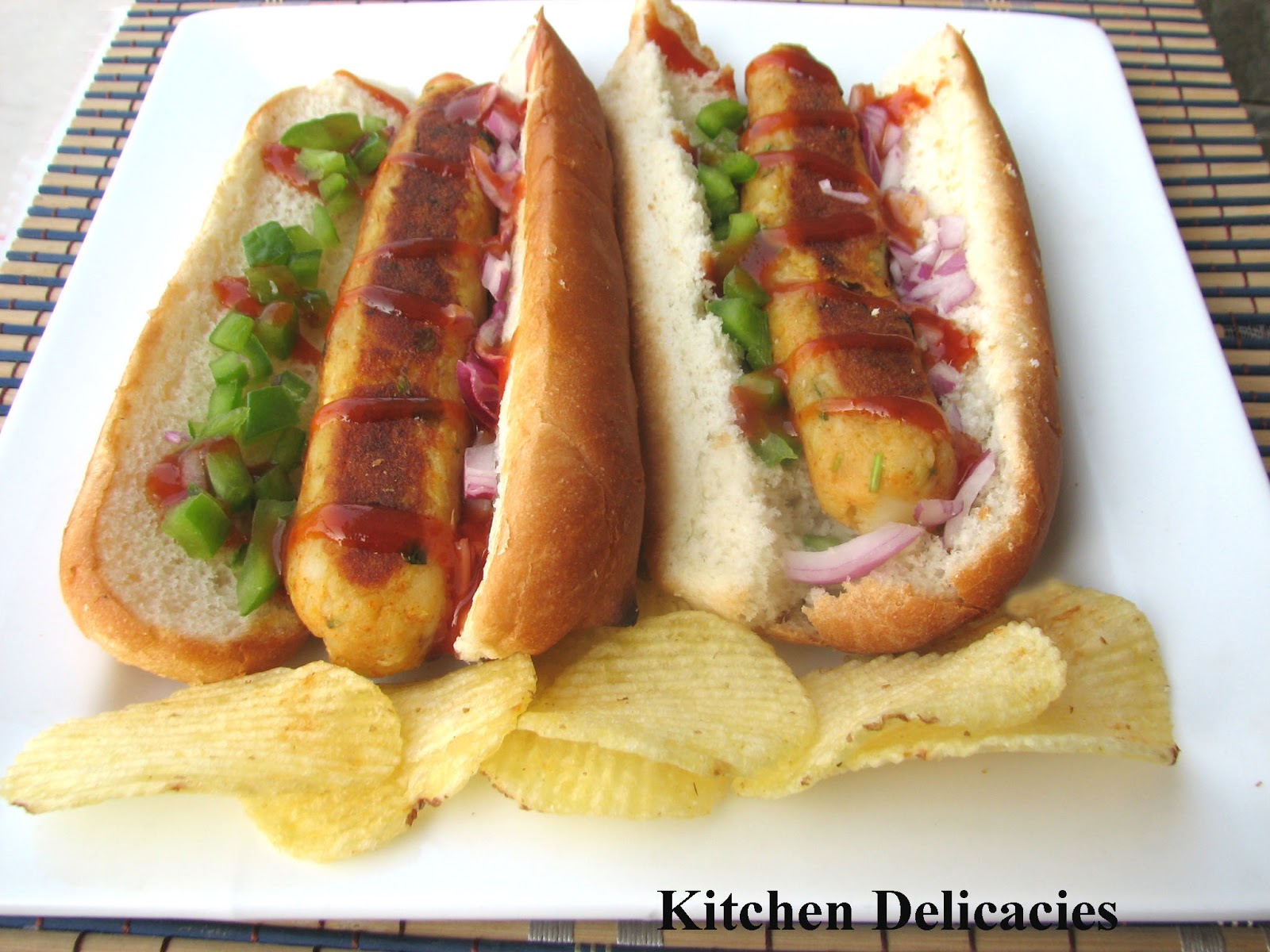 Veg Hot Dogs Kitchen Delicacies