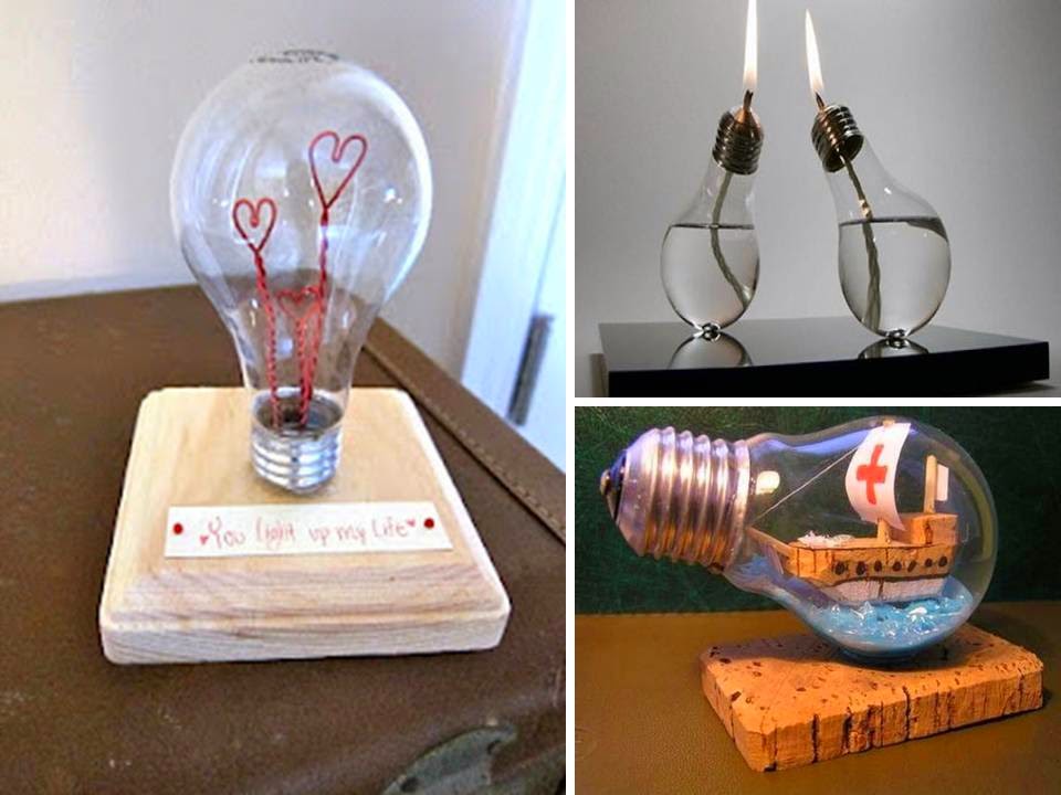 40 Waste  Material Craft Creative Ideas  With old lamps 