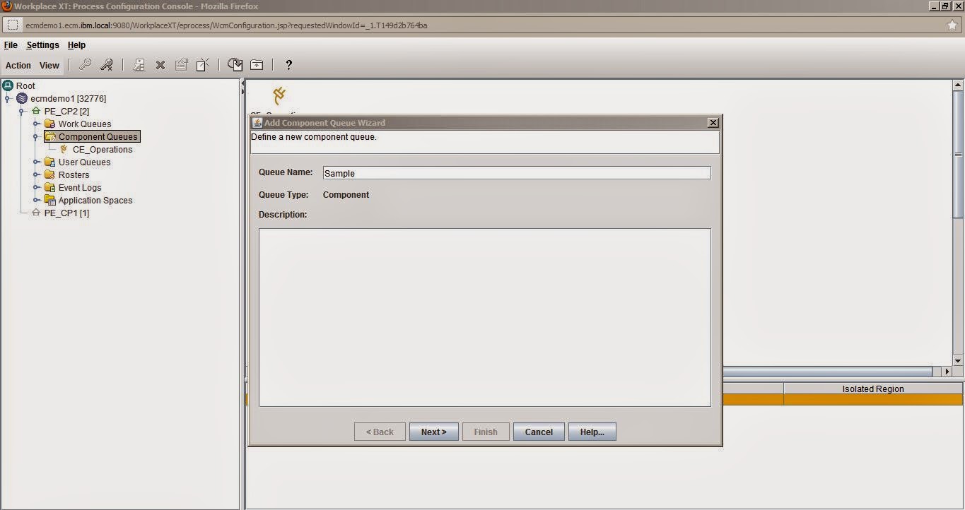 P8 Development tutorials Configure Component Queue in