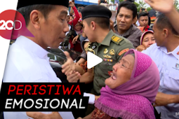 VIDEO VIRAL!!!   Penuh Haru! Seorang Nenek Menangis di Pelukan Jokowi