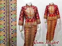 Model Setelan Baju Batik Songket Elegan Terbaru